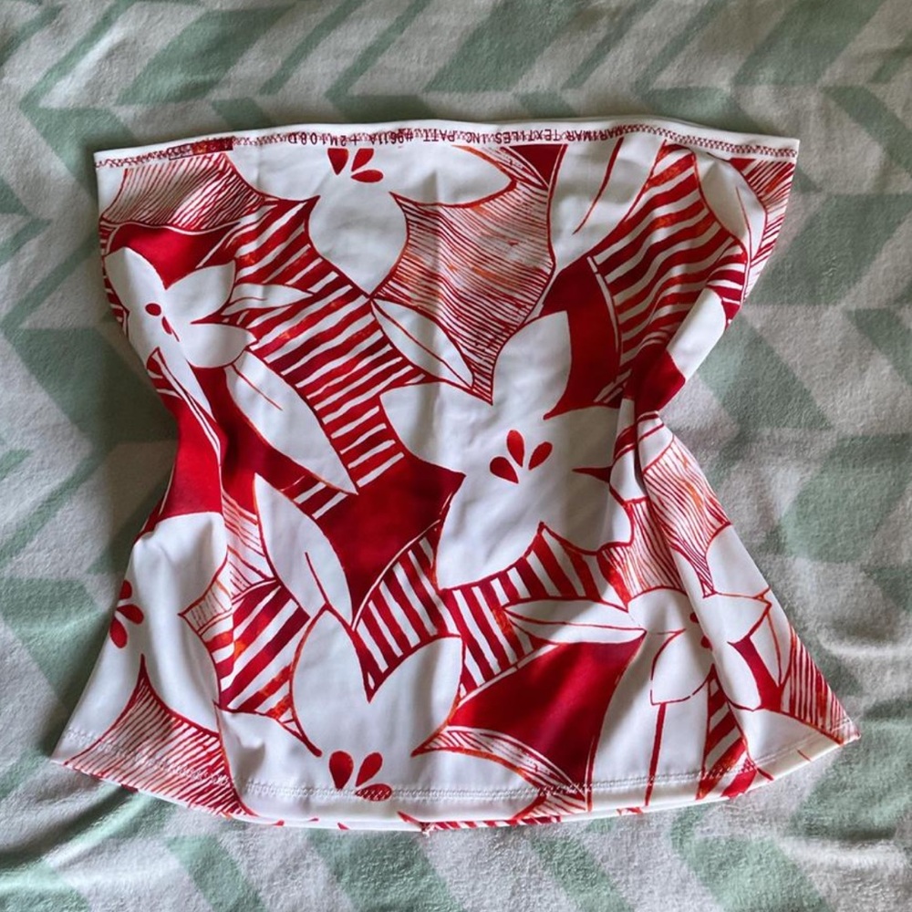 Red Floral tube tops